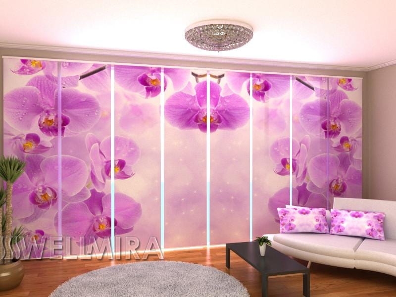 Paneļu aizkari (8 daļas) Starry Orchids Home Trends