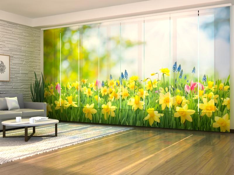 Paneļu aizkari (8 daļas) Yellow Daffodils Home Trends