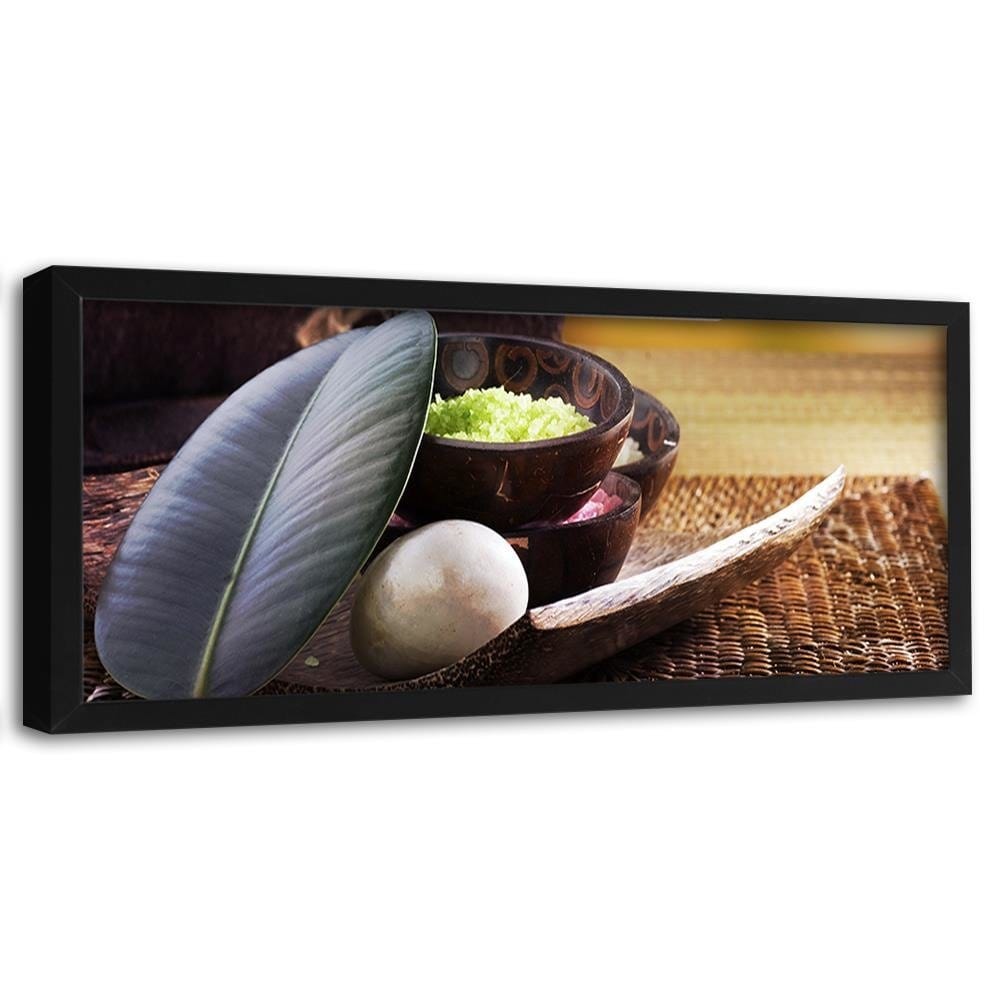 Picture in black frame PANORAMA, Composition Of Leaves  Home Trends