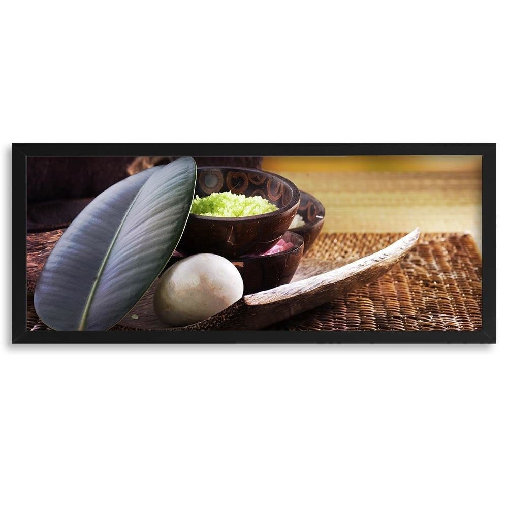 Picture in black frame PANORAMA, Composition Of Leaves  Home Trends