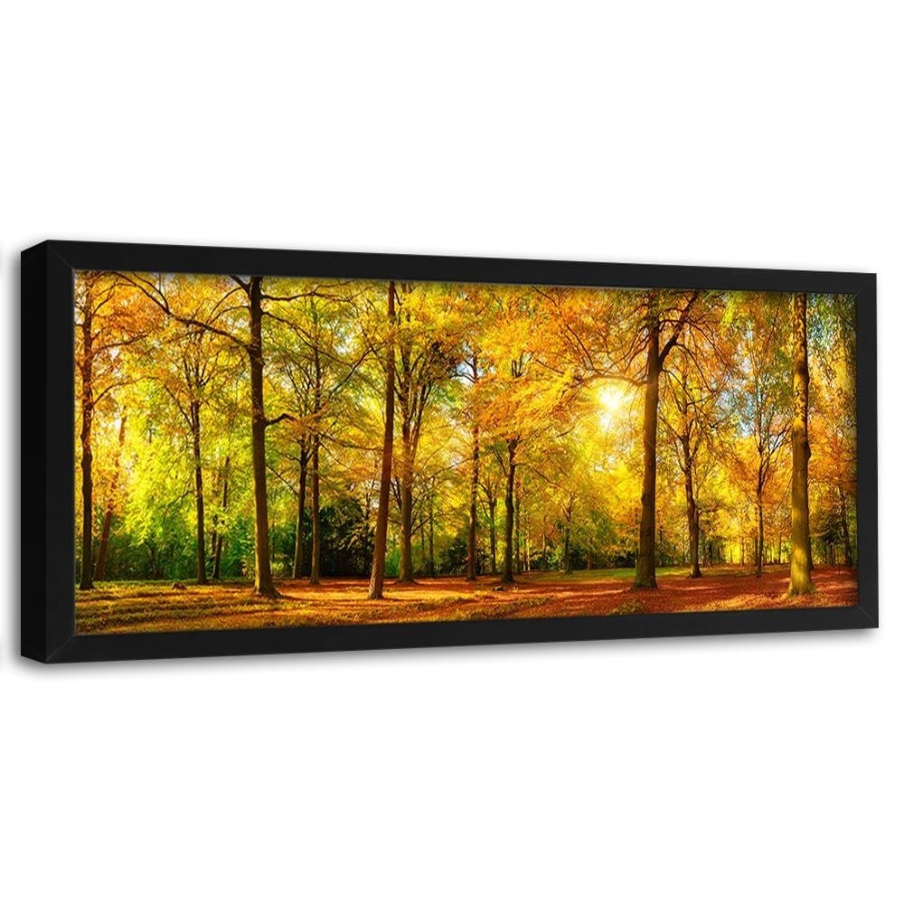 Picture in black frame PANORAMA, Golden Forest  Home Trends