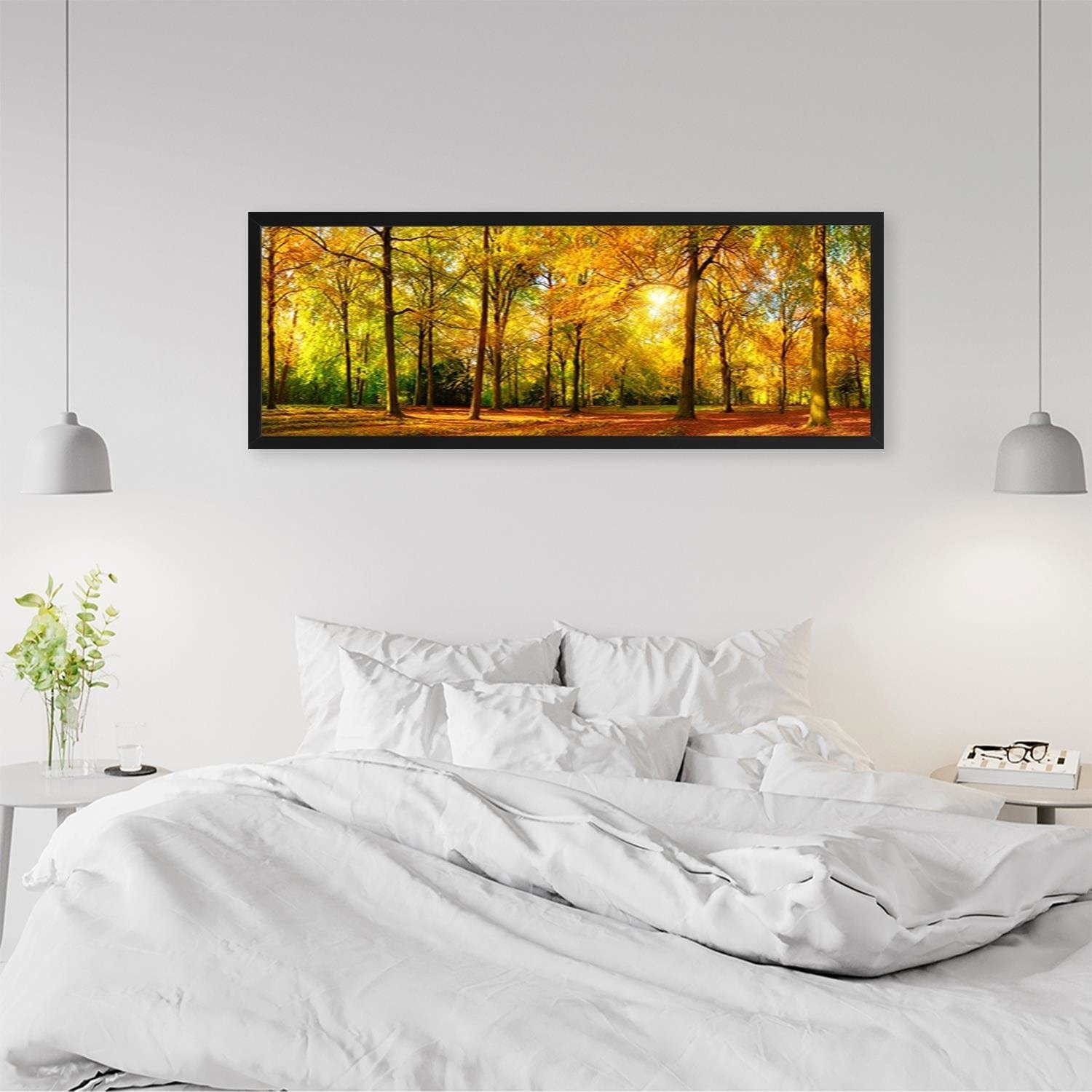 Picture in black frame PANORAMA, Golden Forest  Home Trends