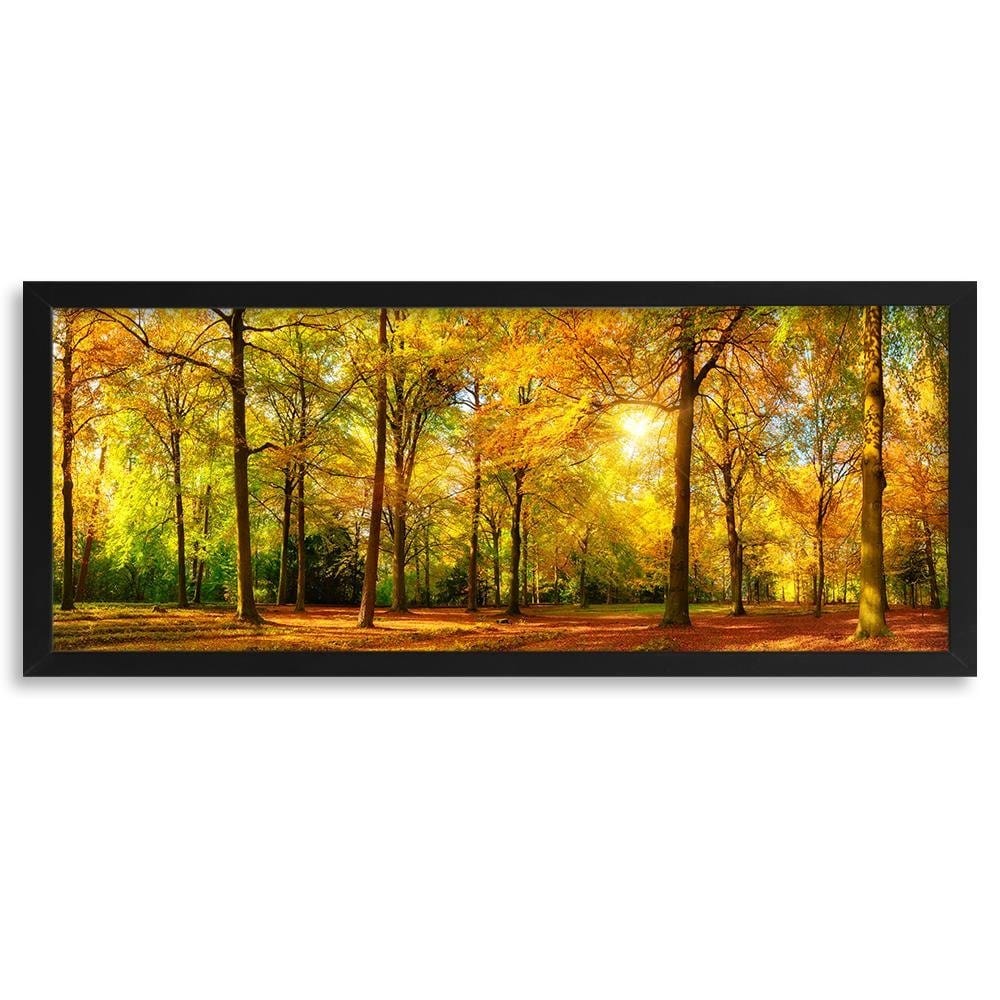 Picture in black frame PANORAMA, Golden Forest  Home Trends