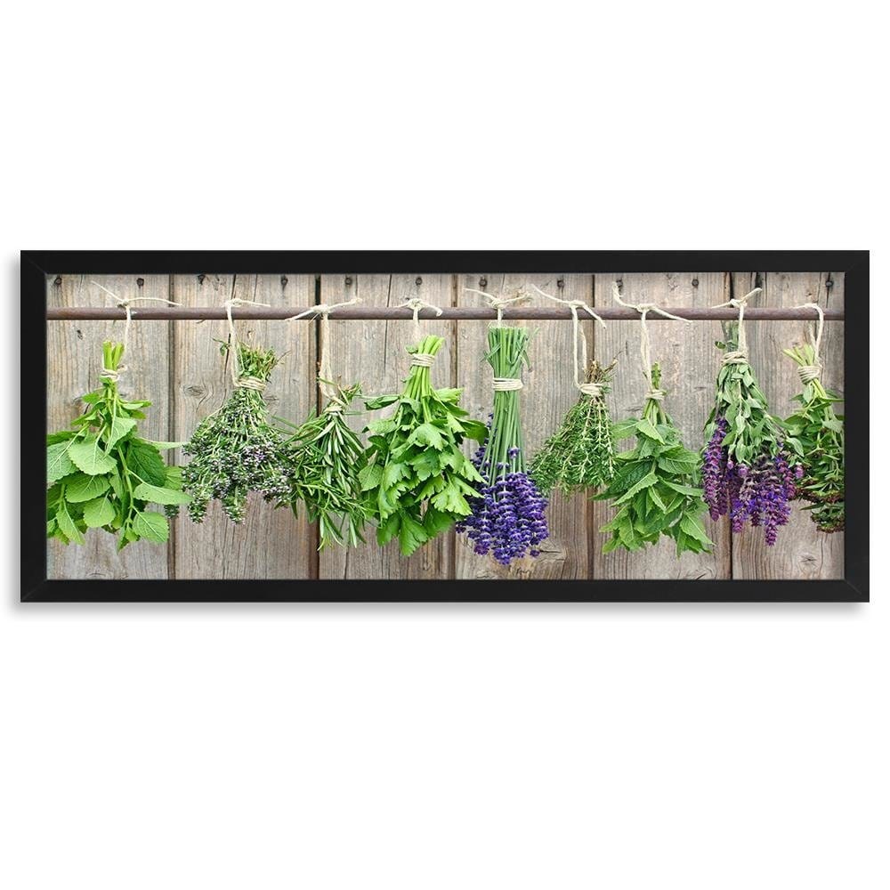 Picture in black frame PANORAMA, Herbs To Dry  Home Trends