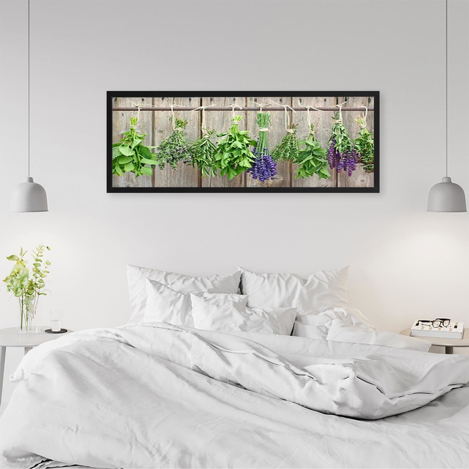 Picture in black frame PANORAMA, Herbs To Dry  Home Trends