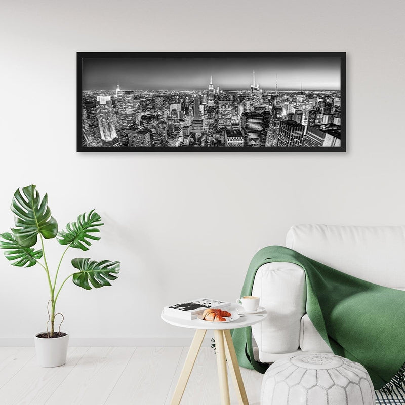 Picture in black frame PANORAMA, New York City  Home Trends