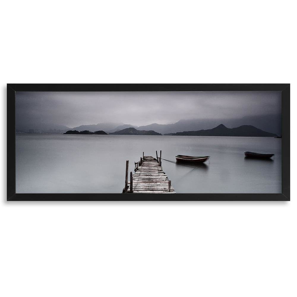 Picture in black frame PANORAMA, Sleepeng Lake  Home Trends