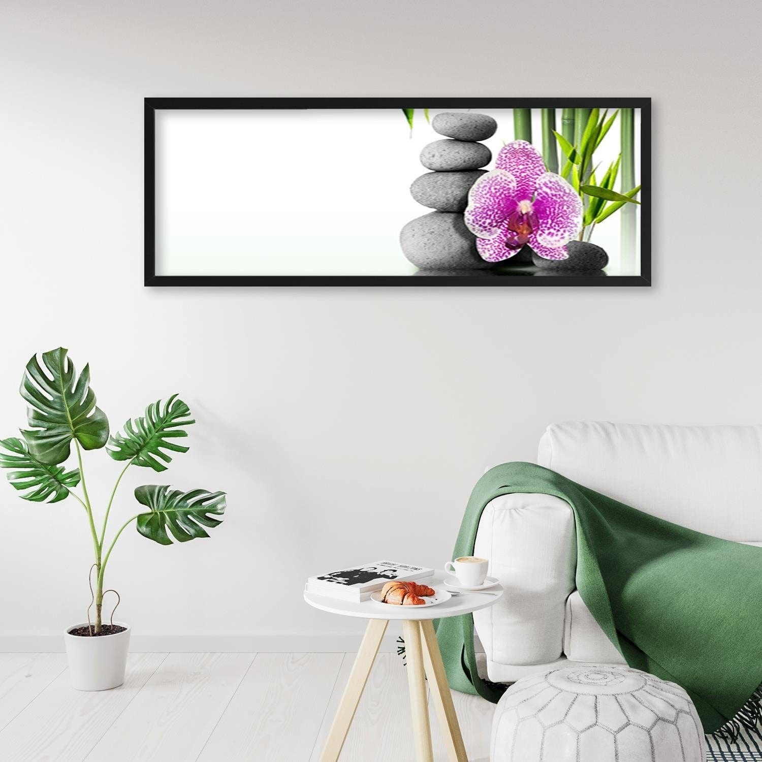 Picture in black frame PANORAMA, Zen Composition 2  Home Trends