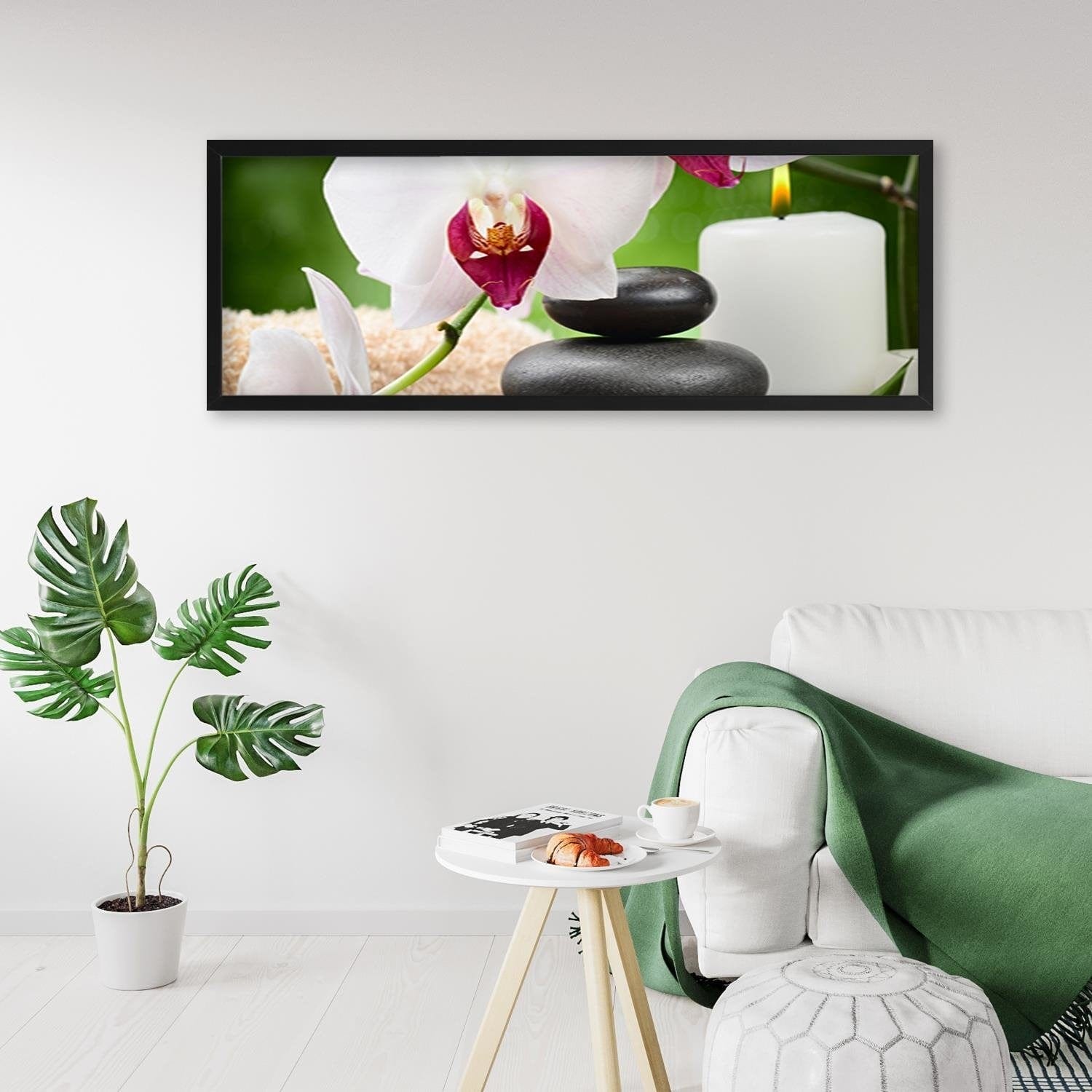 Picture in black frame PANORAMA, Zen Composition  Home Trends
