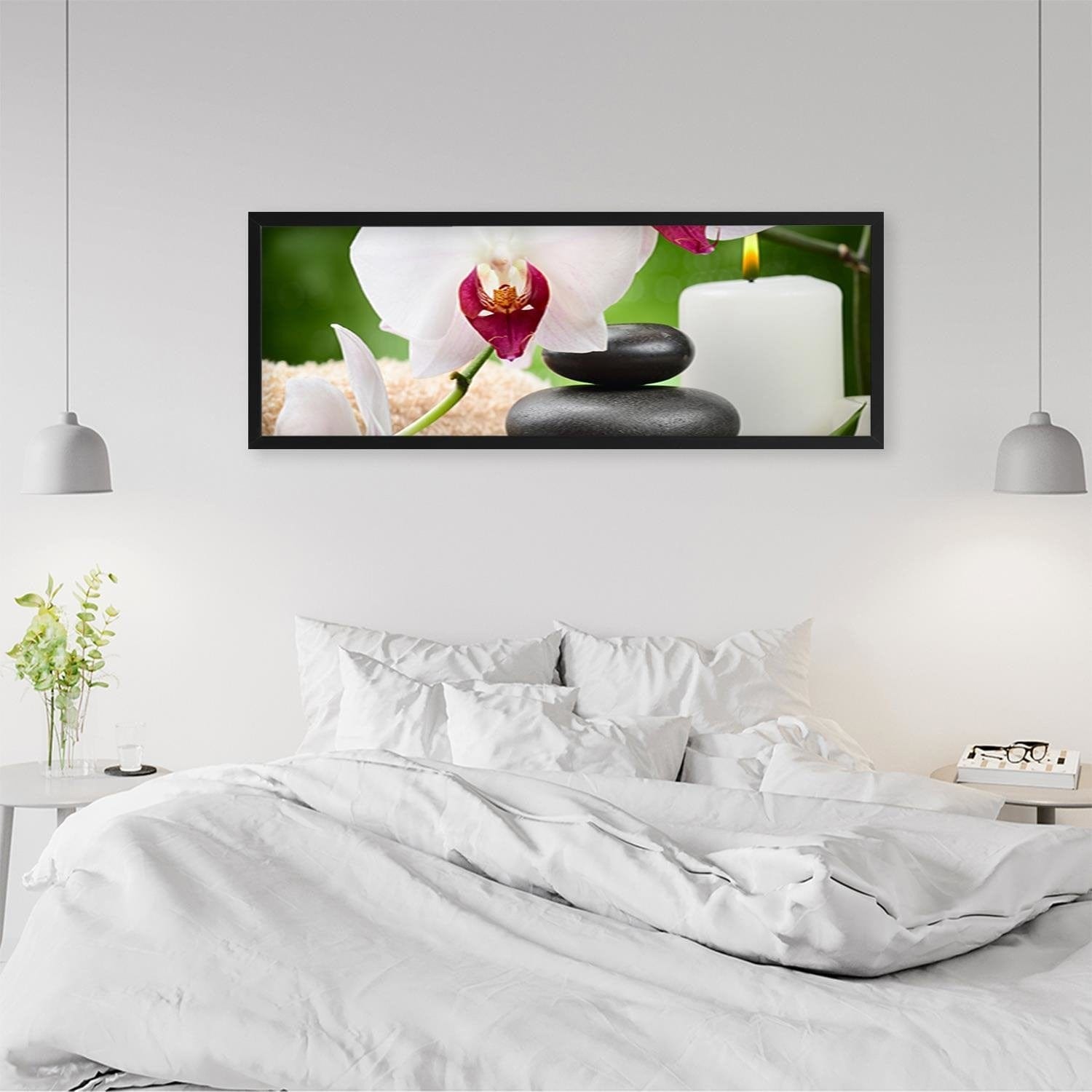 Picture in black frame PANORAMA, Zen Composition  Home Trends