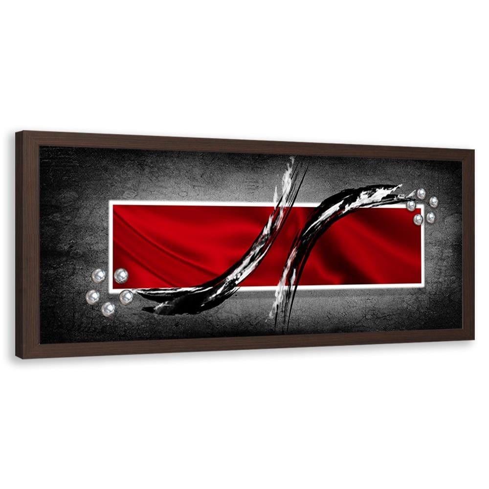 Picture in brown frame PANORAMA, Abstraction Rectangle  Home Trends
