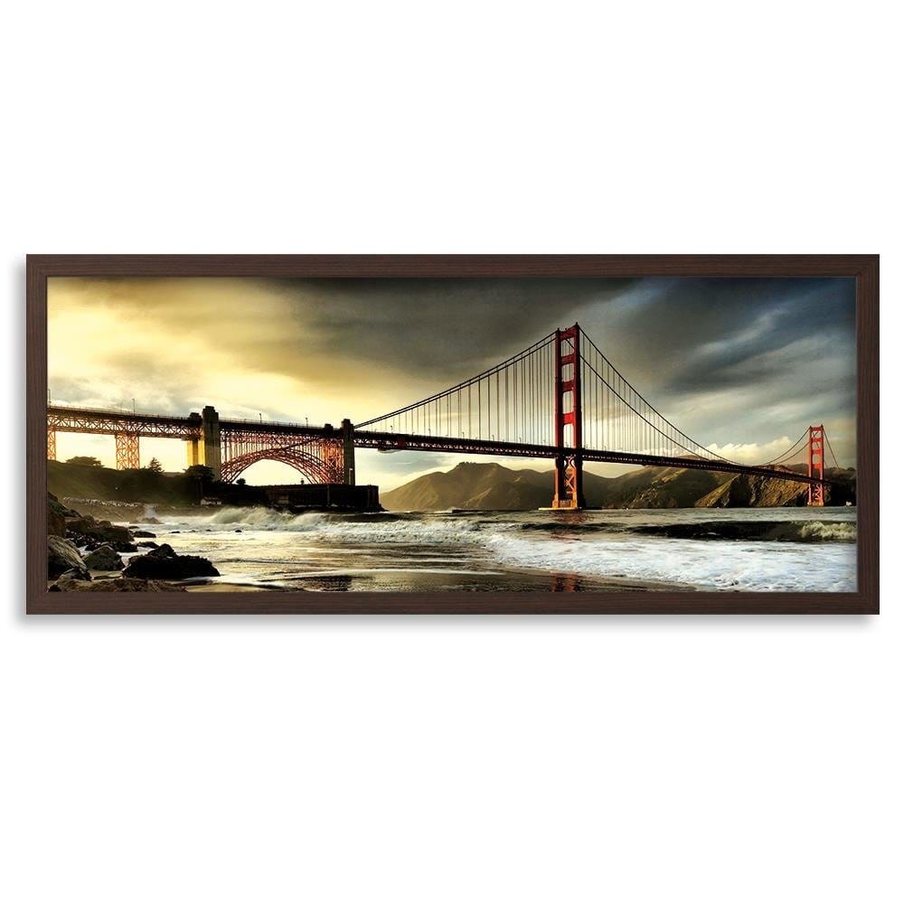Picture in brown frame PANORAMA, Brooklyn Bridge 2  Home Trends