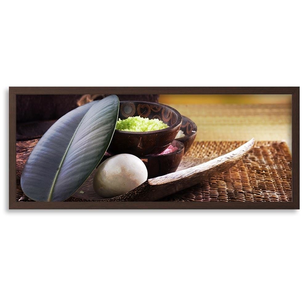 Picture in brown frame PANORAMA, Composition Of Leaves  Home Trends