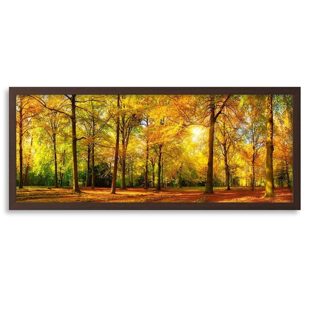 Picture in brown frame PANORAMA, Golden Forest  Home Trends