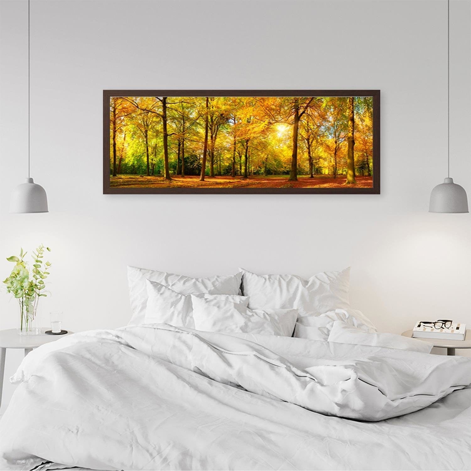 Picture in brown frame PANORAMA, Golden Forest  Home Trends
