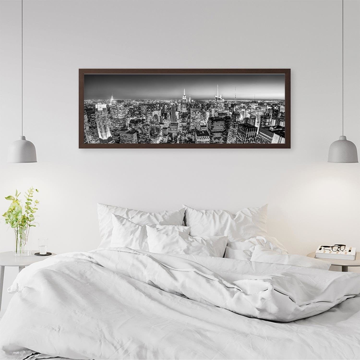 Picture in brown frame PANORAMA, New York City  Home Trends