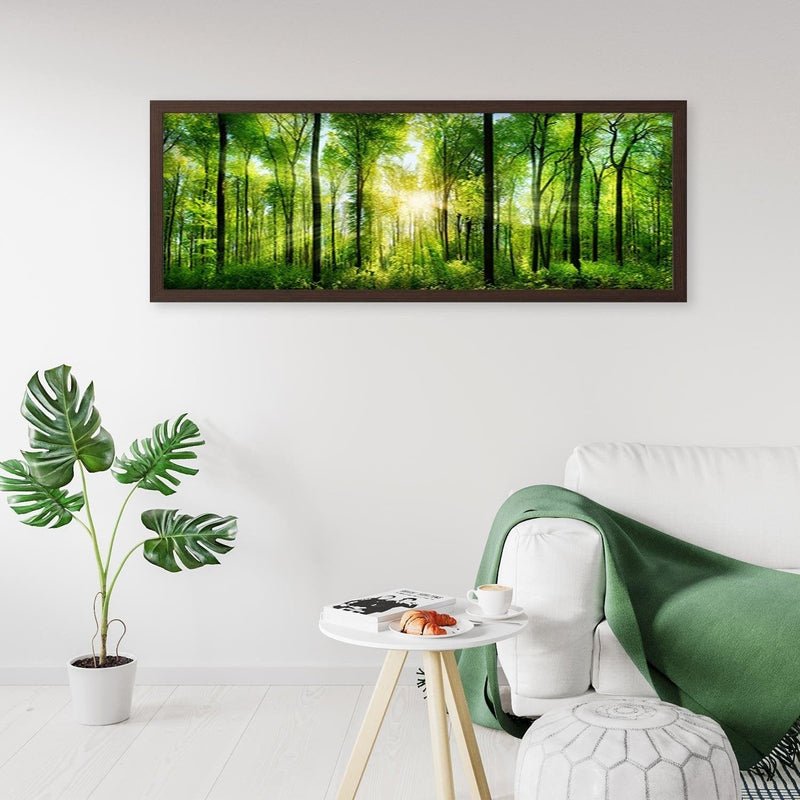 Picture in brown frame PANORAMA, Sunshine  Home Trends