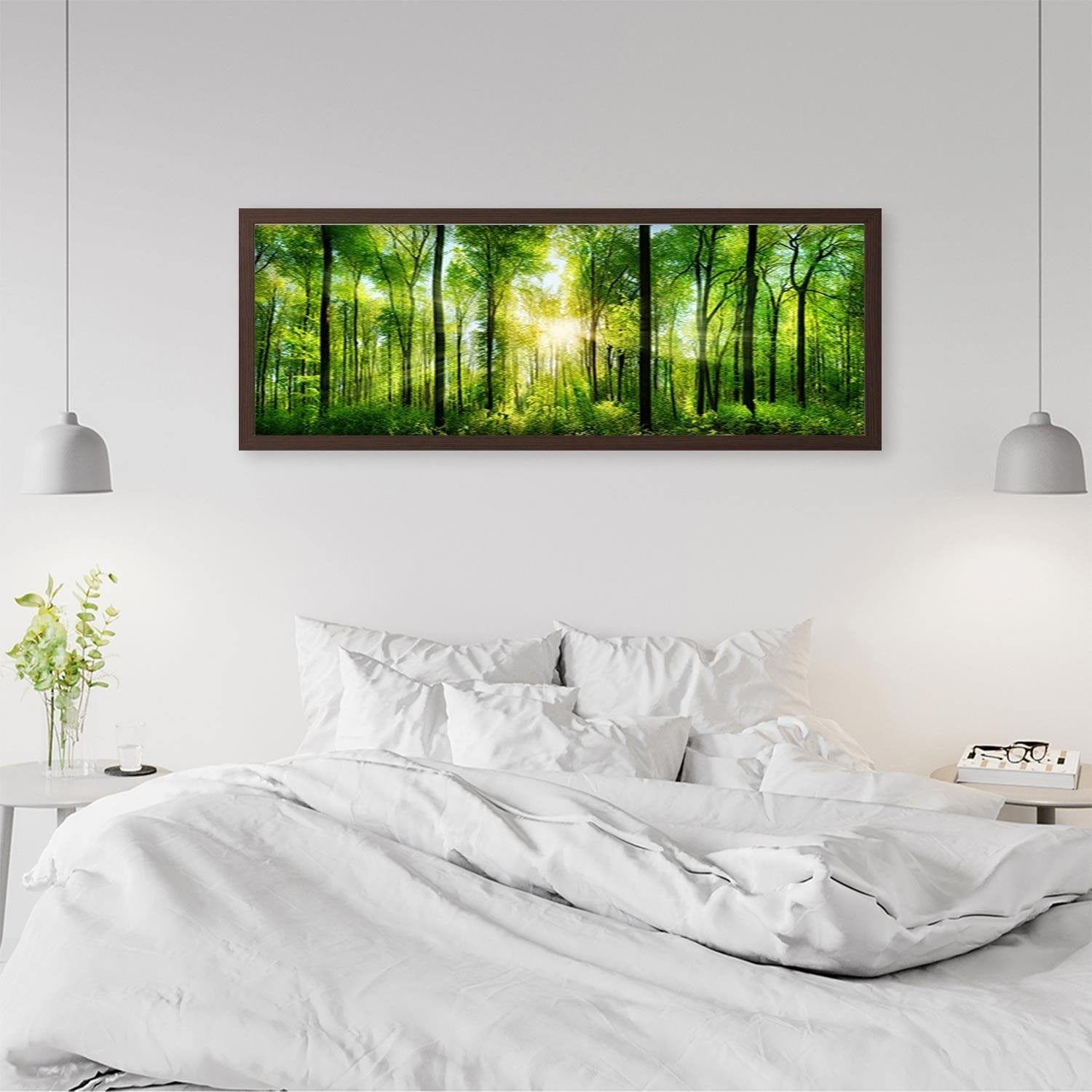 Picture in brown frame PANORAMA, Sunshine  Home Trends