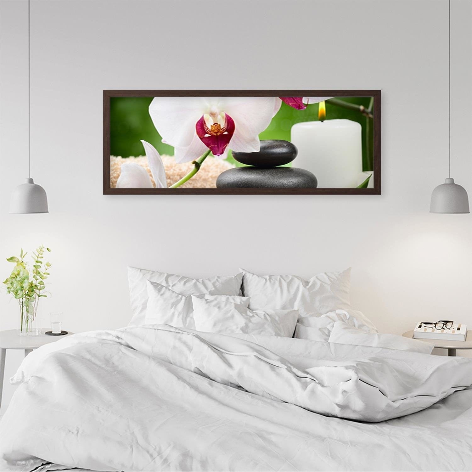 Picture in brown frame PANORAMA, Zen Composition  Home Trends