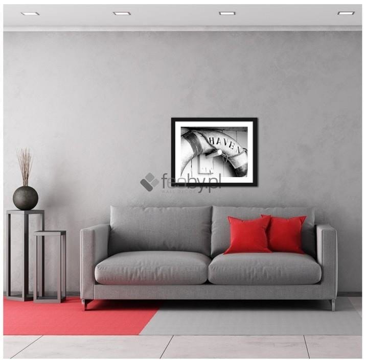 Picture in frame ZERO, Lifebelt 2 black and white  Home Trends