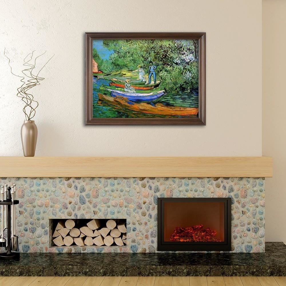 Picture in frame ZERO, Reproduction of the painting by V. Van Gogh - "The Shore of the Oise in Auvers"  Home Trends