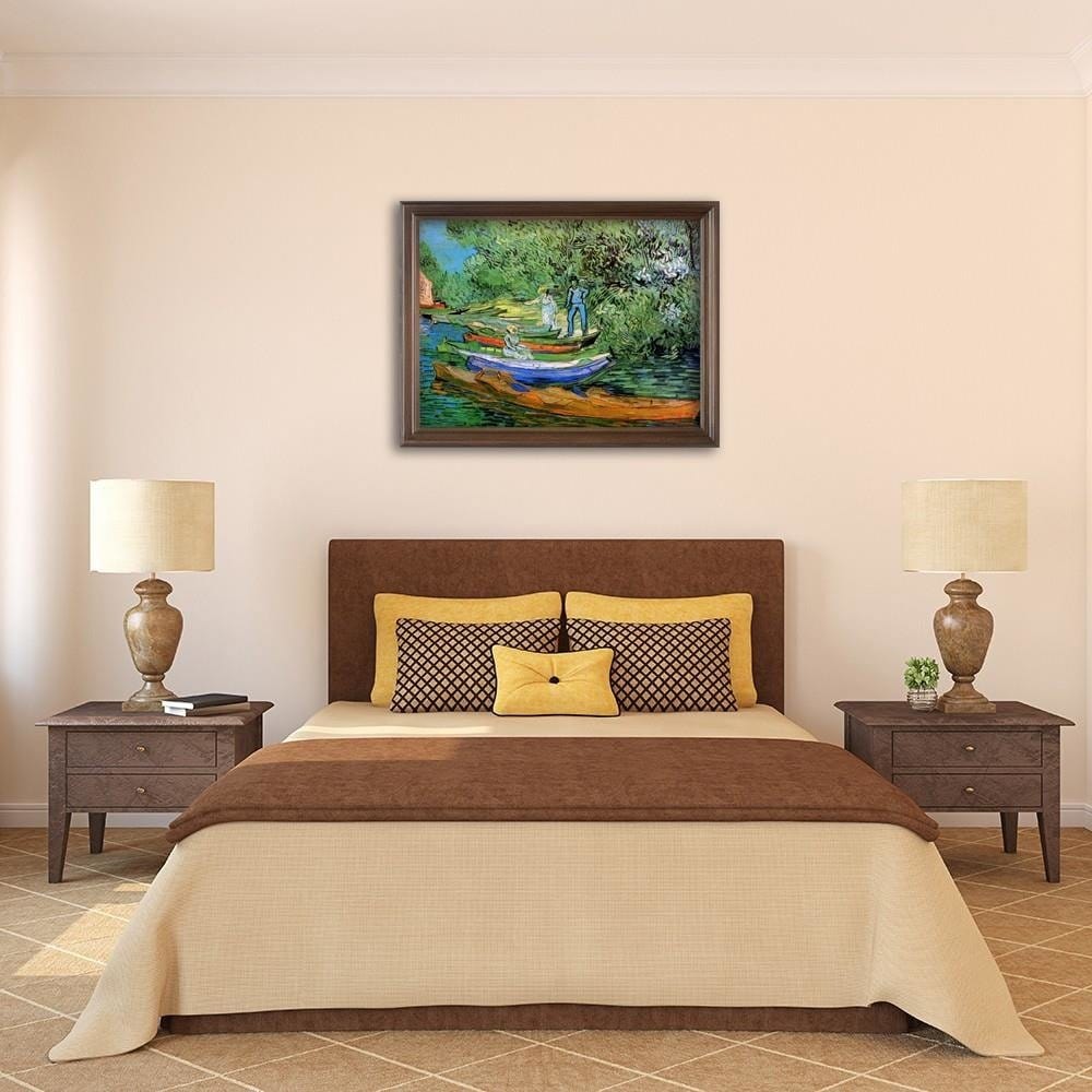 Picture in frame ZERO, Reproduction of the painting by V. Van Gogh - "The Shore of the Oise in Auvers"  Home Trends