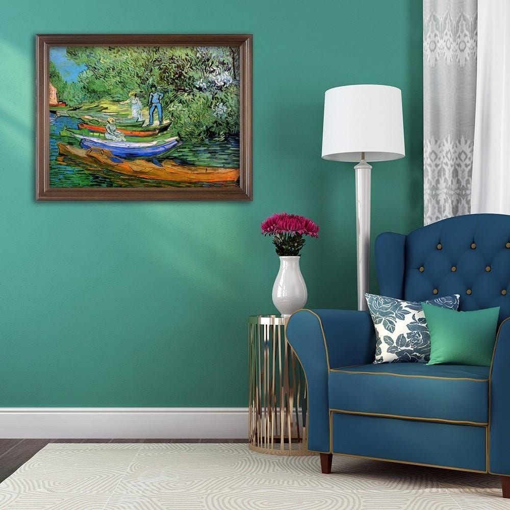 Picture in frame ZERO, Reproduction of the painting by V. Van Gogh - "The Shore of the Oise in Auvers"  Home Trends