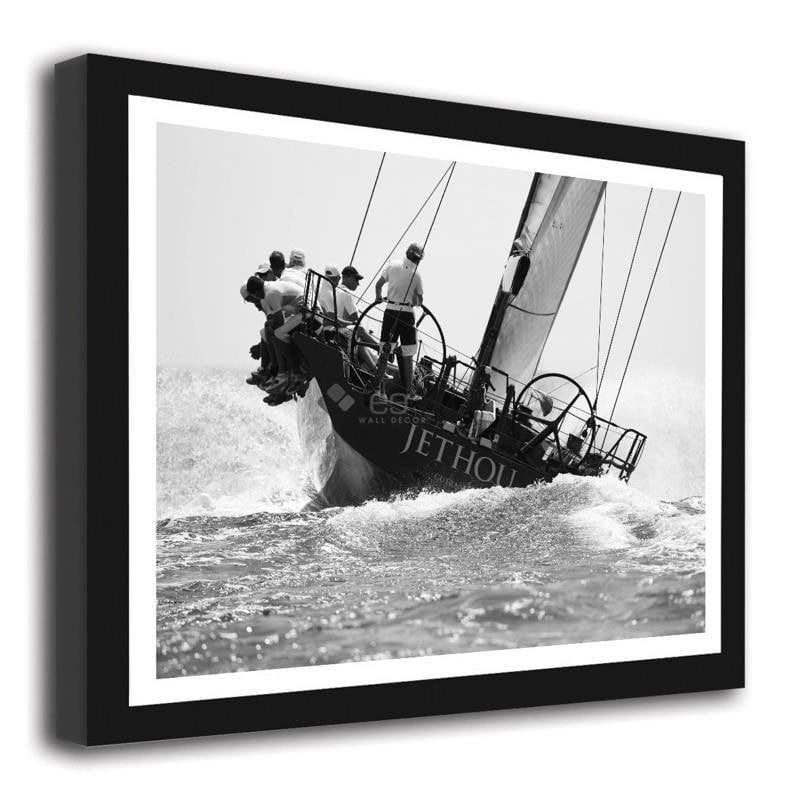 Picture in frame ZERO, Tilted sailing boat  Home Trends