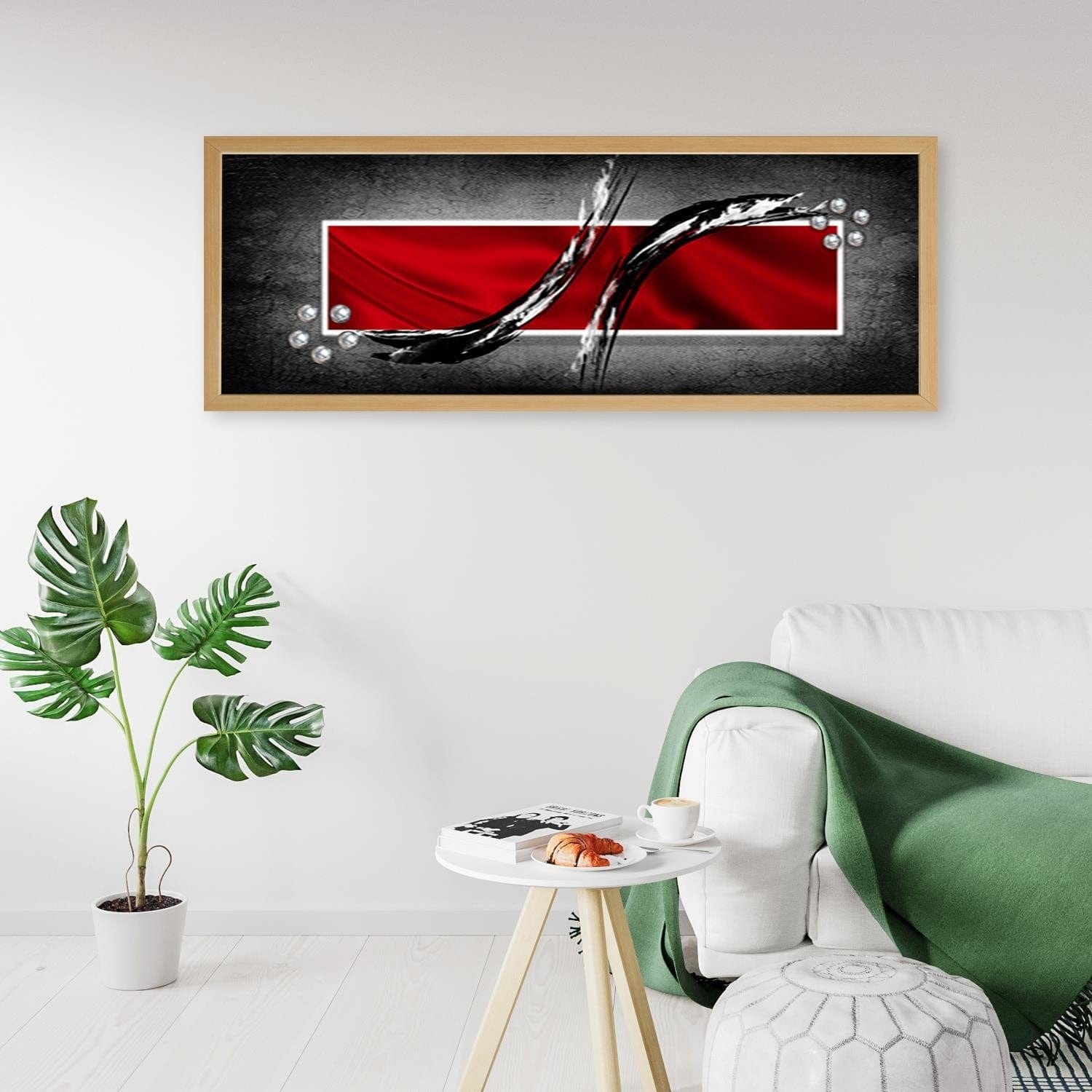Picture in natural frame PANORAMA, Abstraction Rectangle  Home Trends