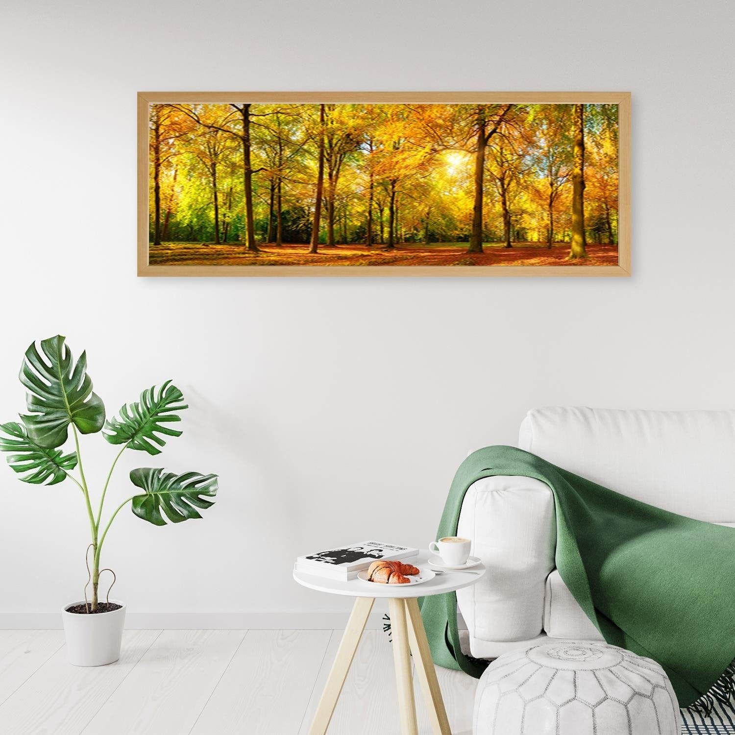 Picture in natural frame PANORAMA, Golden Forest  Home Trends