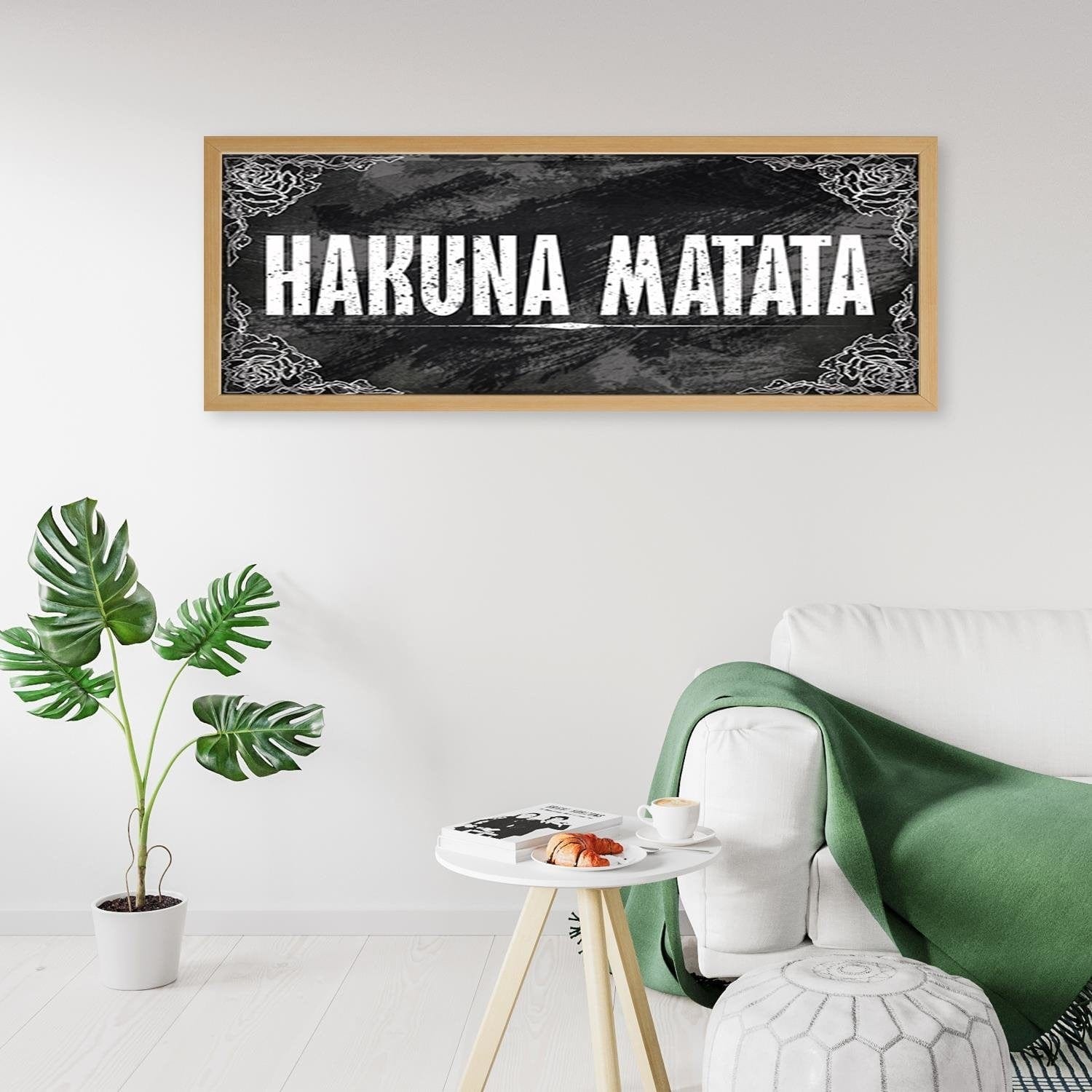 Picture in natural frame PANORAMA, Hakuna Matata  Home Trends