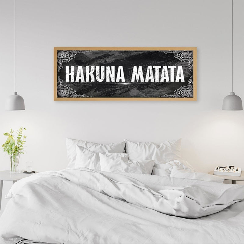 Picture in natural frame PANORAMA, Hakuna Matata  Home Trends