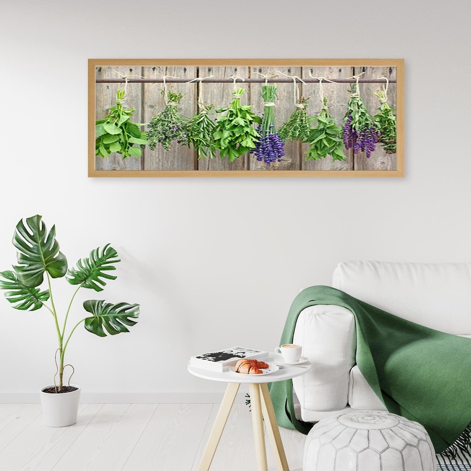 Picture in natural frame PANORAMA, Herbs To Dry  Home Trends
