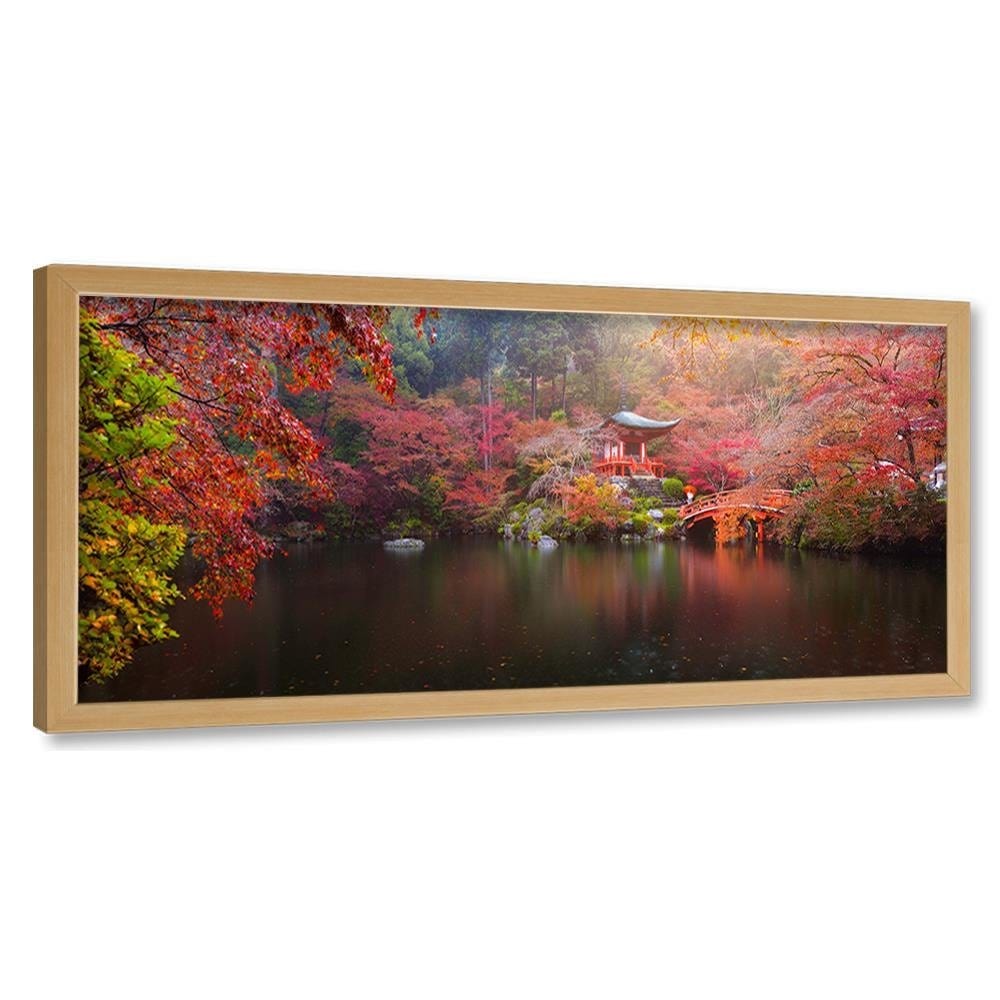 Picture in natural frame PANORAMA, Japan In Green Colours  Home Trends