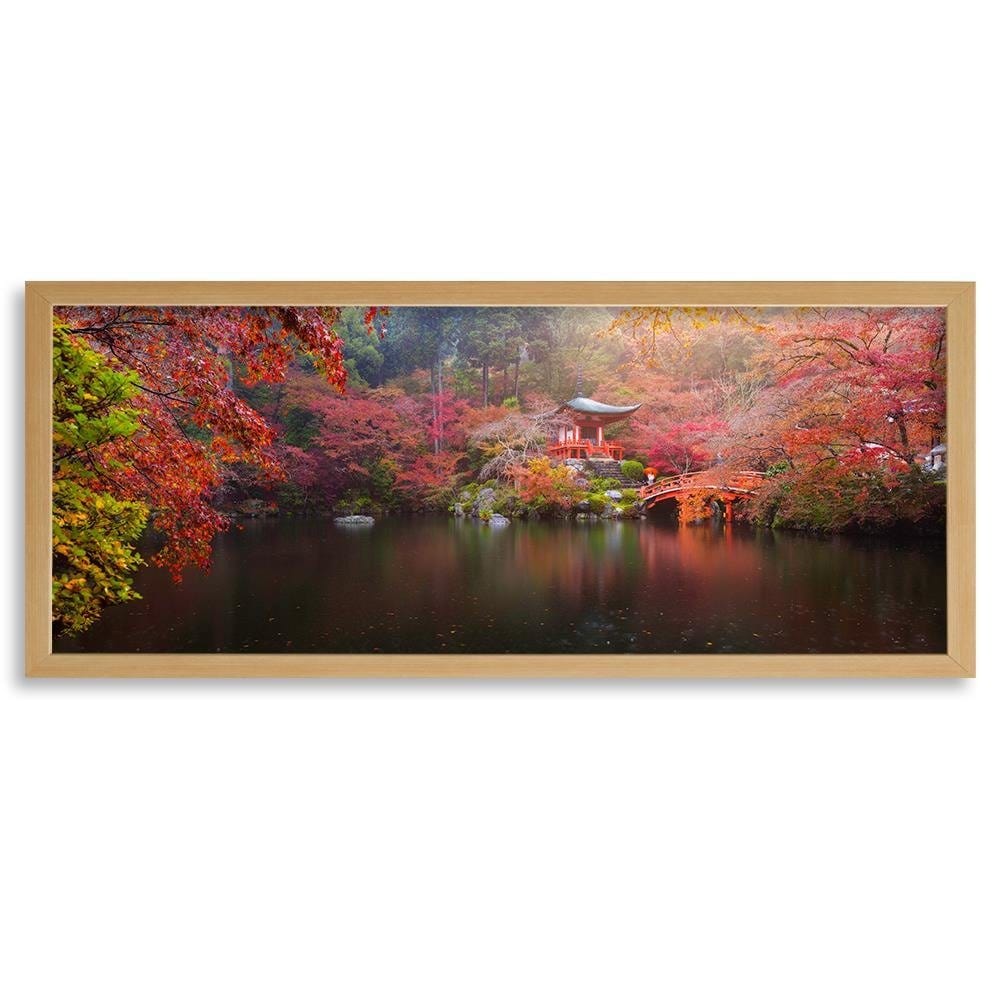 Picture in natural frame PANORAMA, Japan In Green Colours  Home Trends