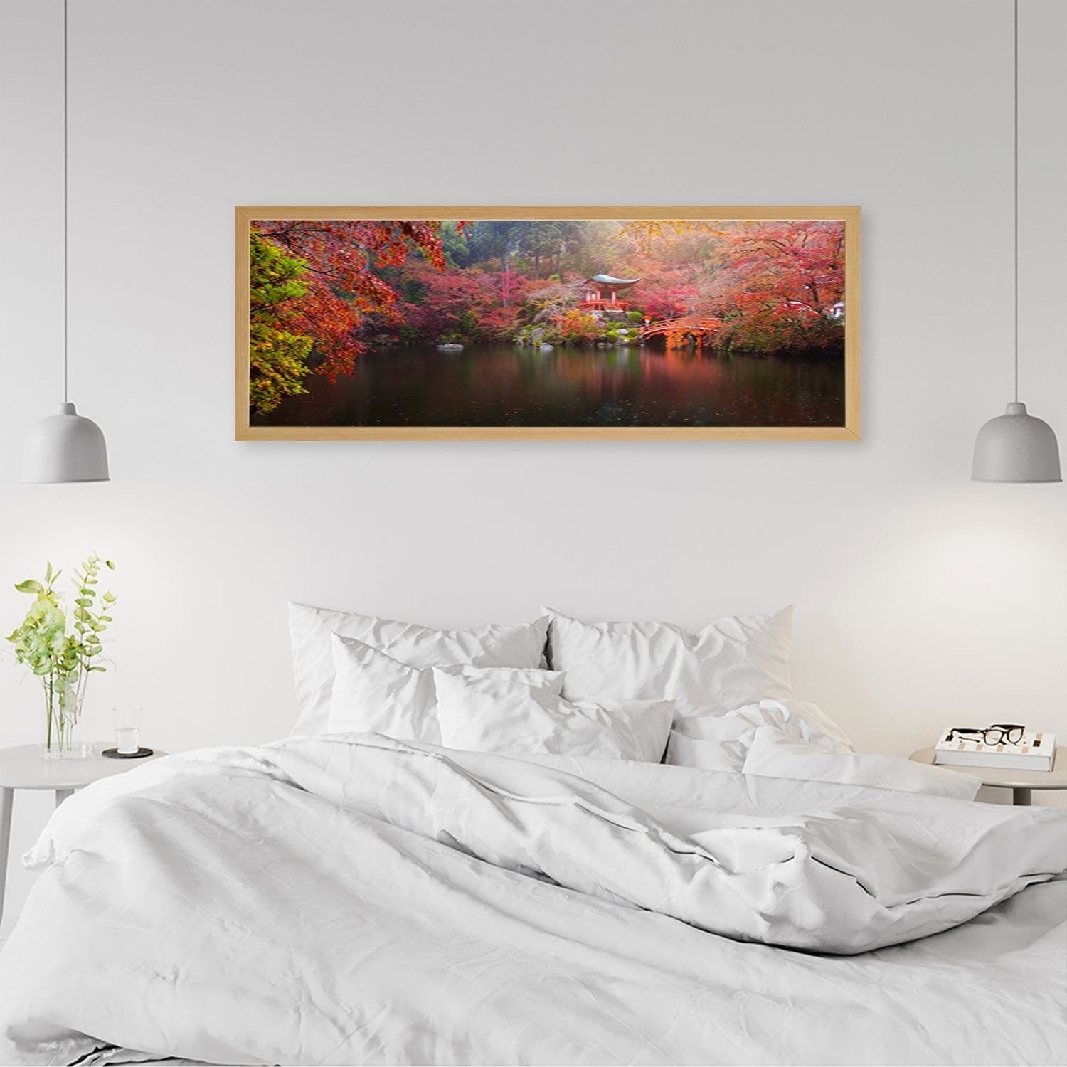 Picture in natural frame PANORAMA, Japan In Green Colours  Home Trends