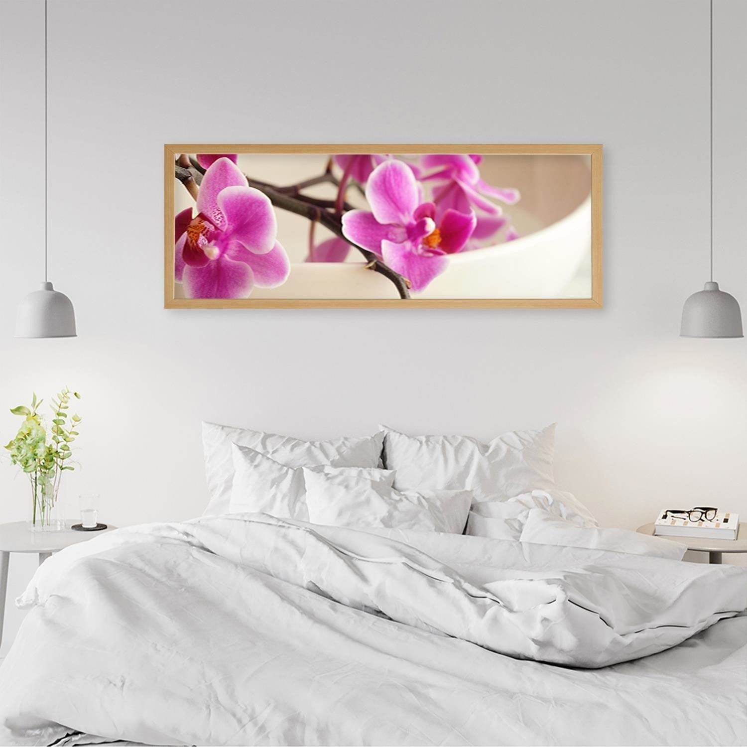 Picture in natural frame PANORAMA, Pink Orchid  Home Trends