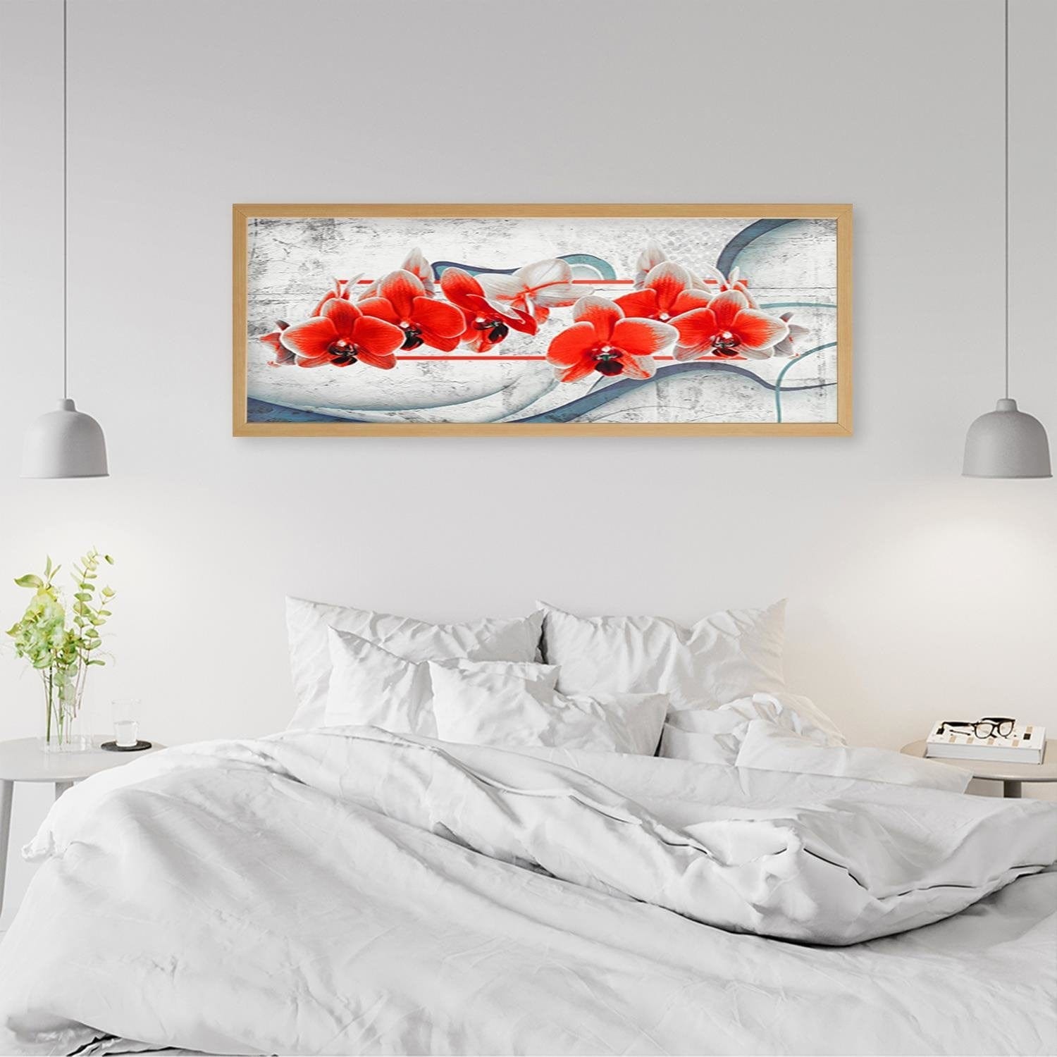 Picture in natural frame PANORAMA, Red Orchid  Home Trends