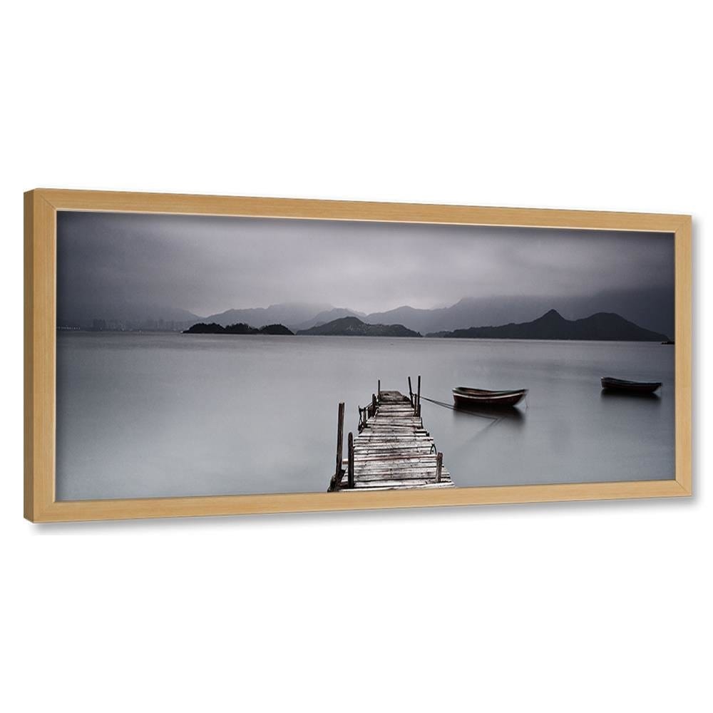 Picture in natural frame PANORAMA, Sleepeng Lake  Home Trends