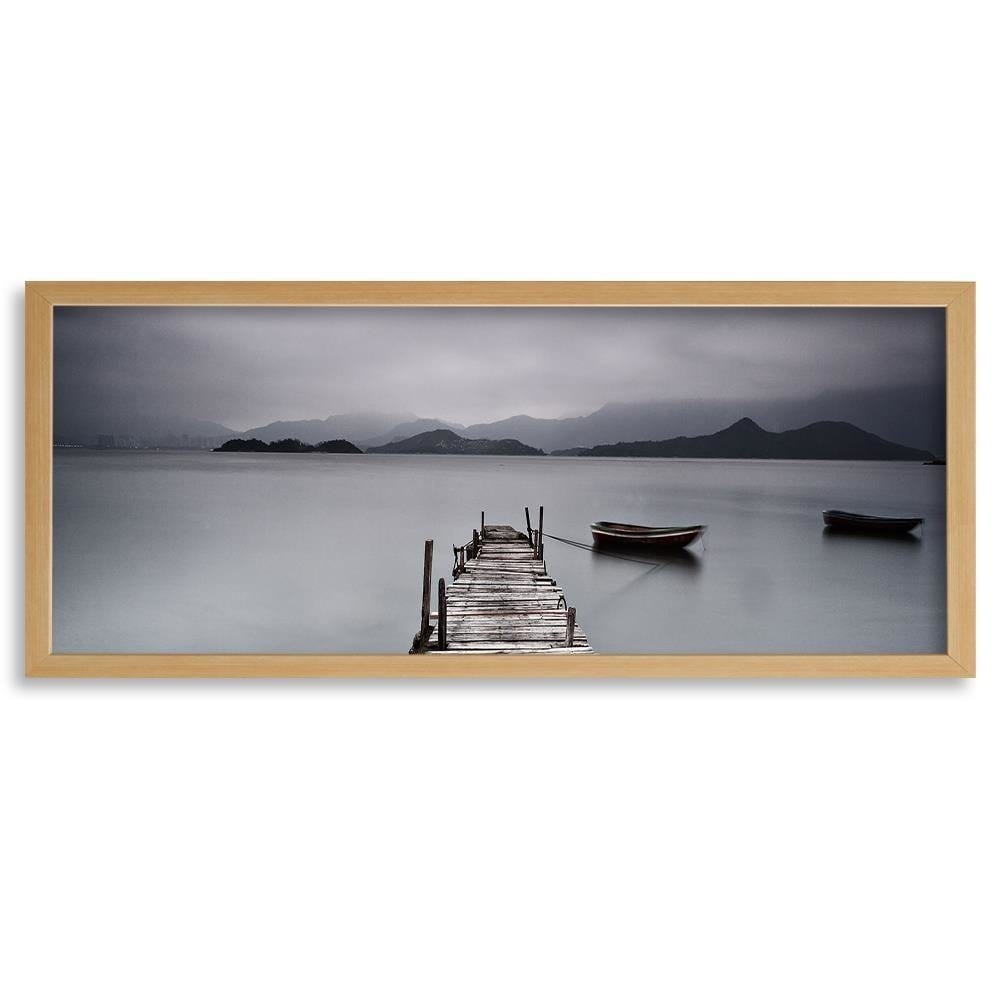 Picture in natural frame PANORAMA, Sleepeng Lake  Home Trends