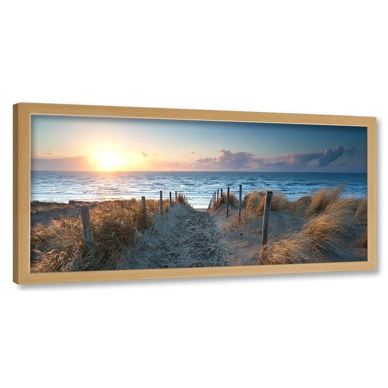 Picture in natural frame PANORAMA, Sunset Over The Sea 3  Home Trends