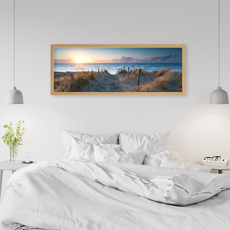 Picture in natural frame PANORAMA, Sunset Over The Sea 3  Home Trends