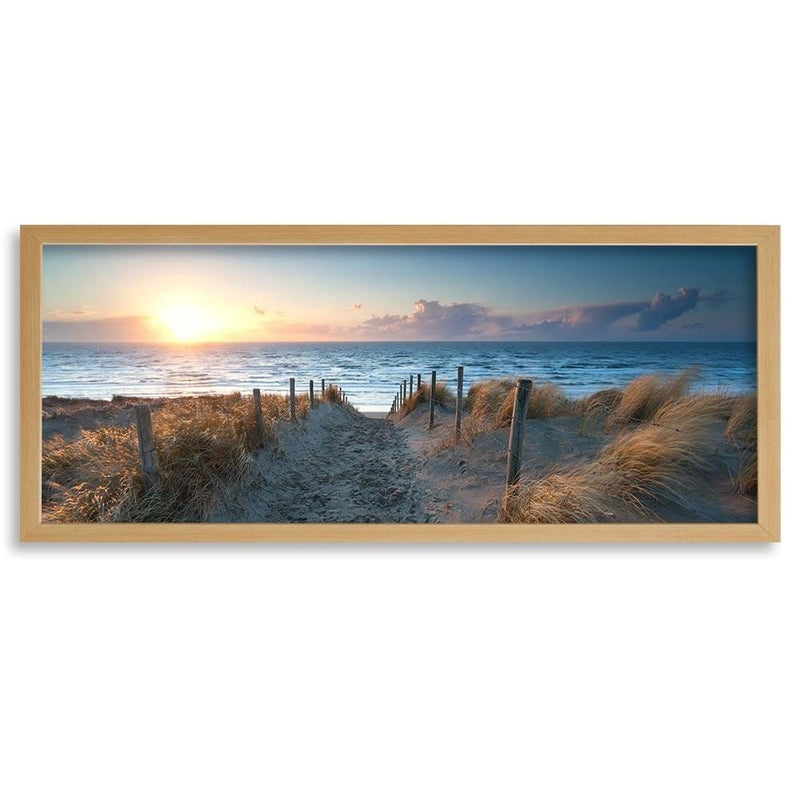Picture in natural frame PANORAMA, Sunset Over The Sea 3  Home Trends