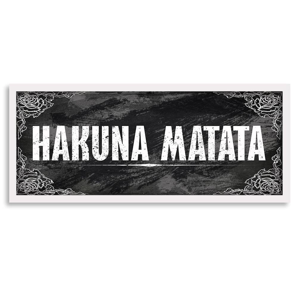 Picture in white frame PANORAMA, Hakuna Matata  Home Trends