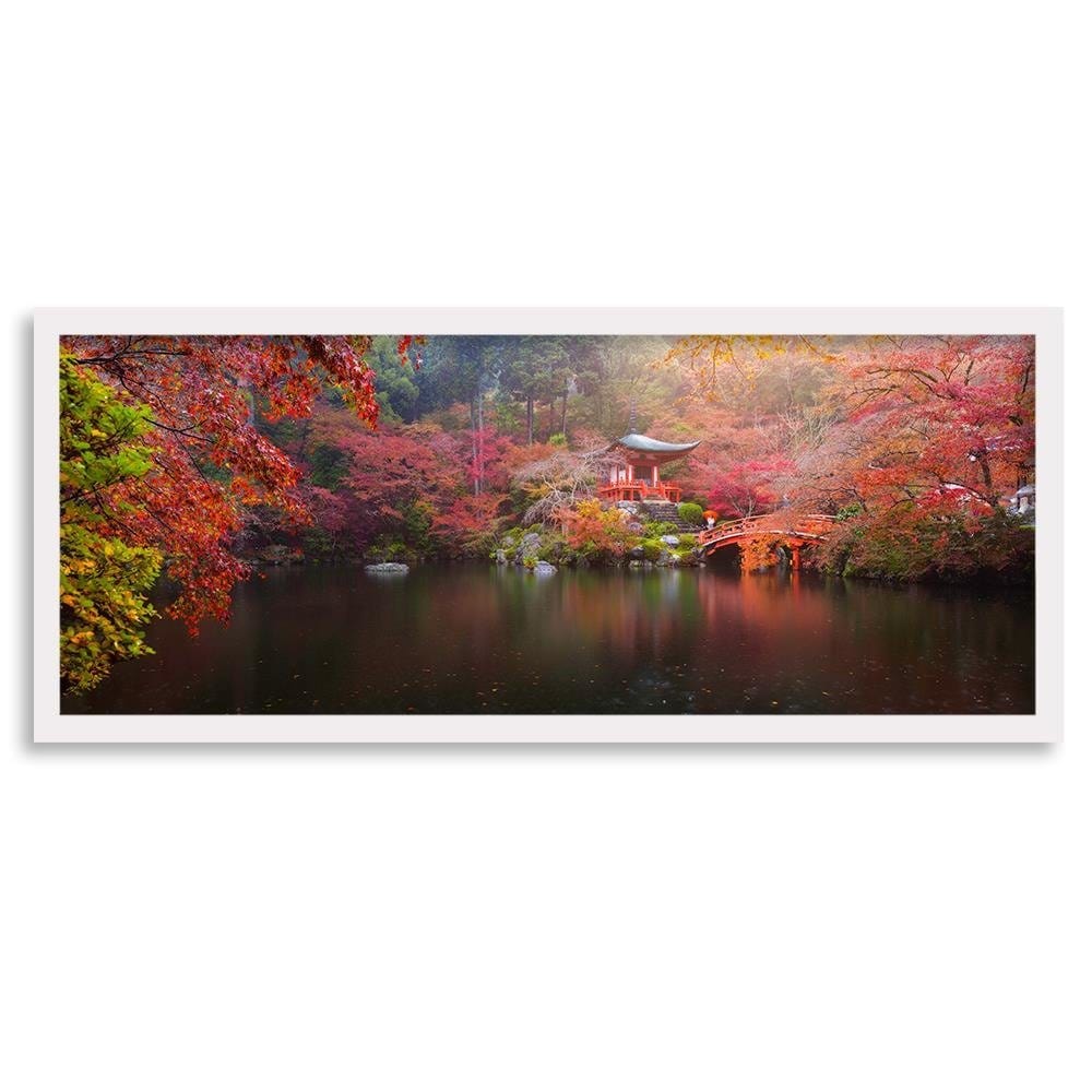 Picture in white frame PANORAMA, Japan In Green Colours  Home Trends