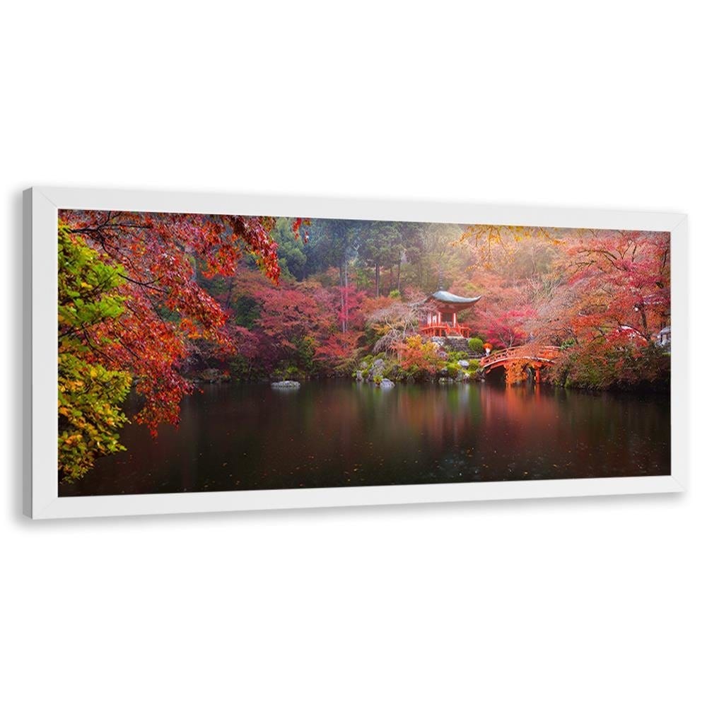 Picture in white frame PANORAMA, Japan In Green Colours  Home Trends