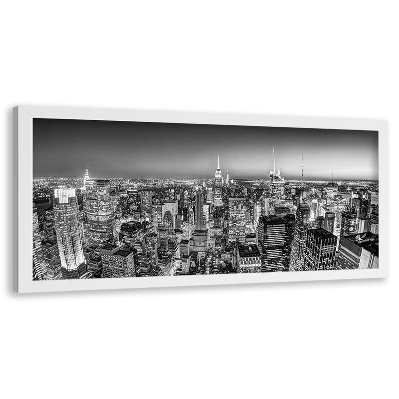 Picture in white frame PANORAMA, New York City  Home Trends