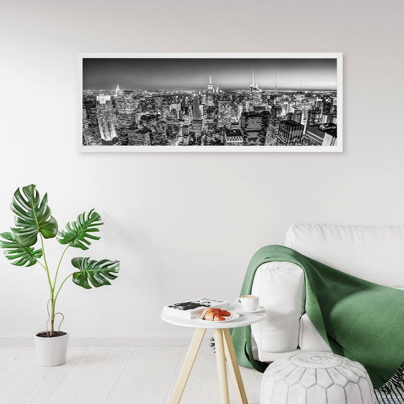 Picture in white frame PANORAMA, New York City  Home Trends