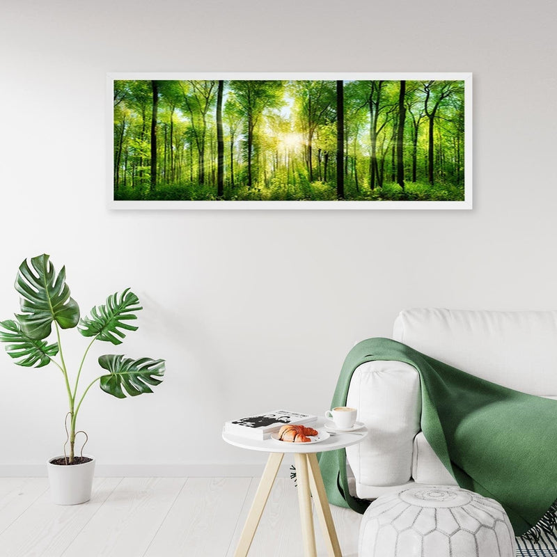 Picture in white frame PANORAMA, Sunshine  Home Trends
