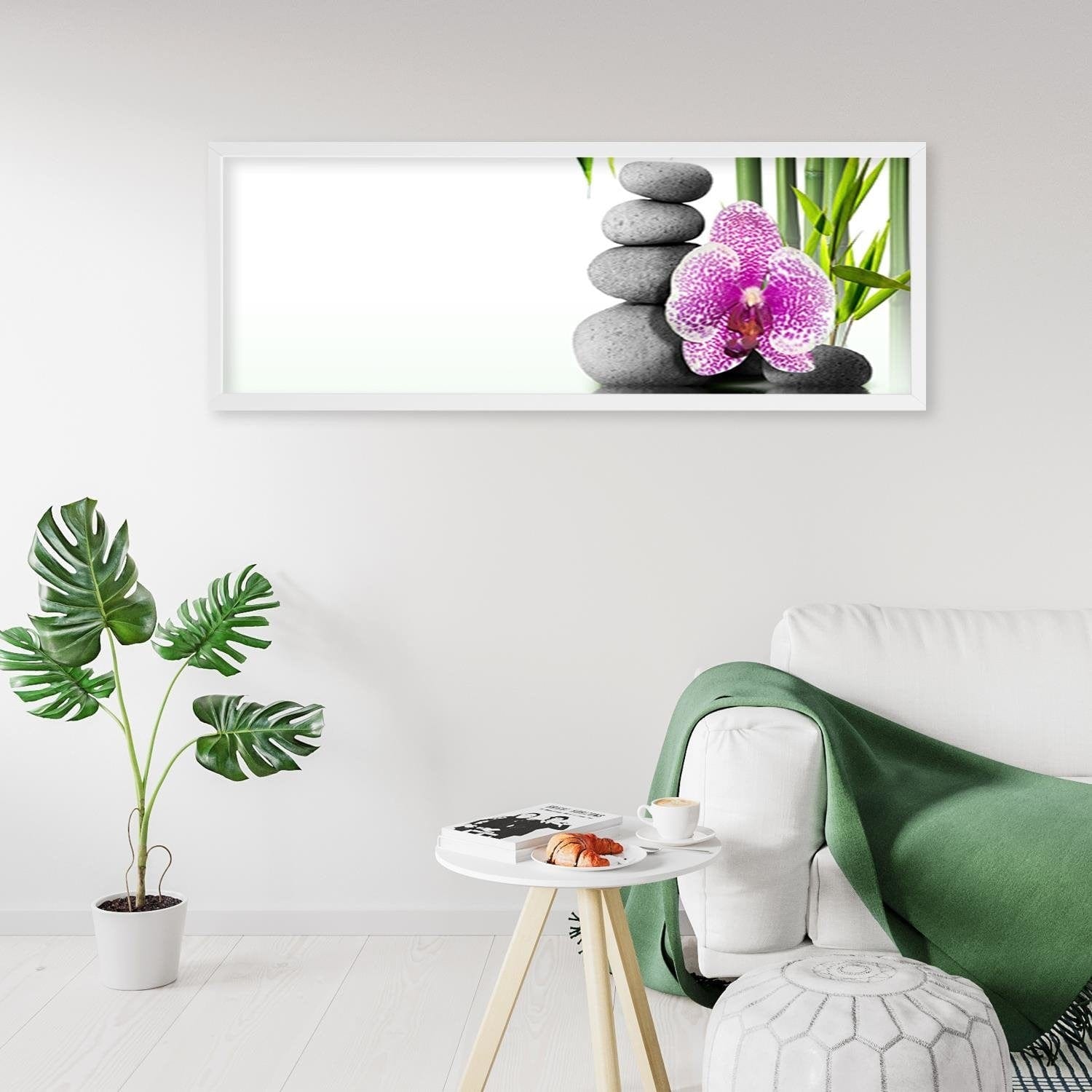 Picture in white frame PANORAMA, Zen Composition 2  Home Trends